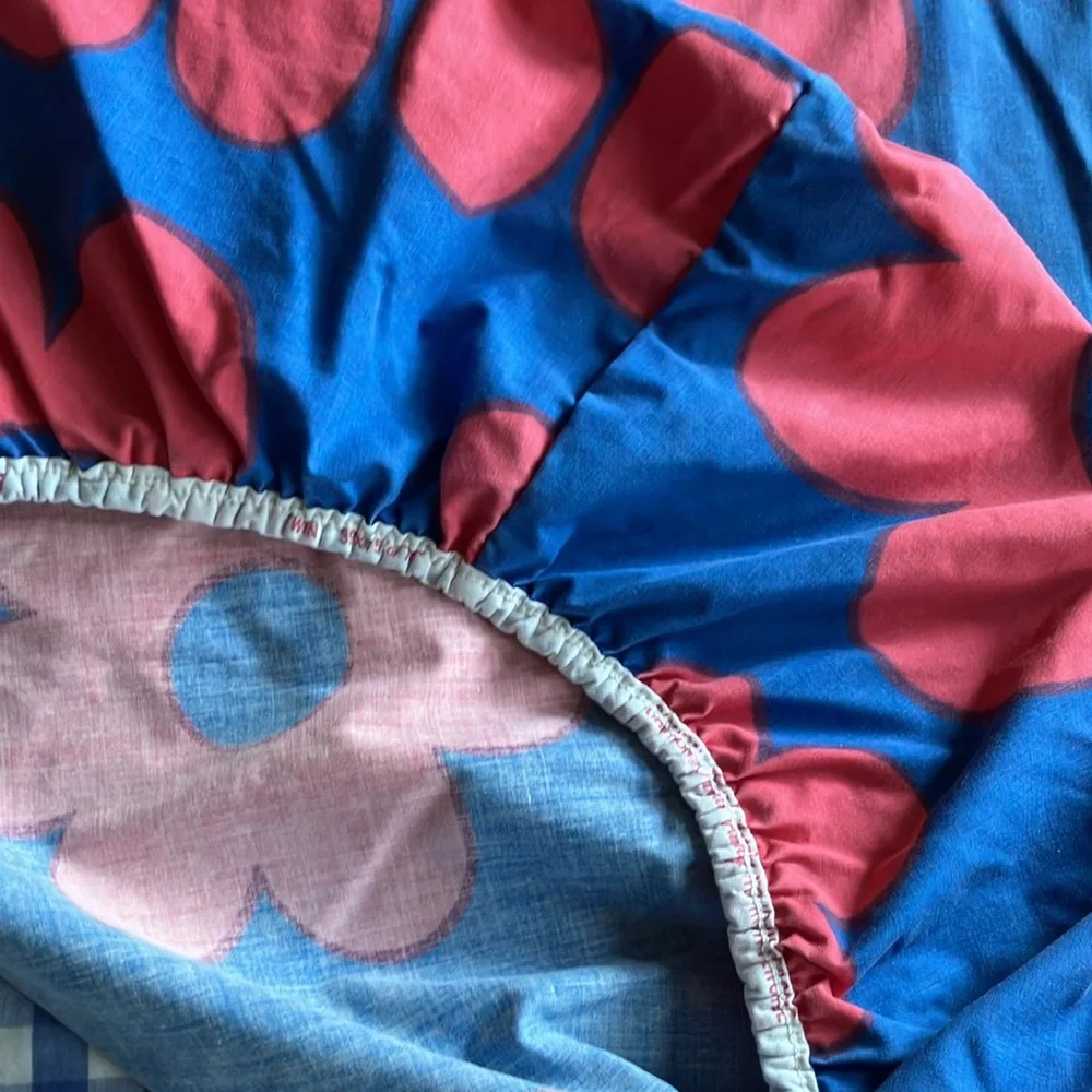 Cannon Royal Family Sunflower vintage mod floral twin fitted sheet